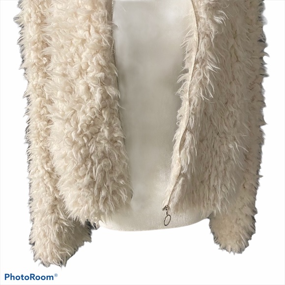 CANDIES SHERPA JACKET Cream Size small - Picture 8 of 8
